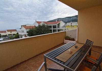 apartment beige, balcony with sea view